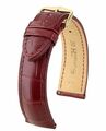 Uhrenarmband HIRSCH Earl Louisiana Alligator Lederband  burgunder 18 19 20 22mm 