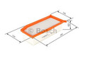 BOSCH F 026 400 343 Luftfilter  für DACIA RENAULT Filtereinsatz