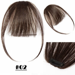 100% Remy Echthaar Pony Luft Bangs Clip in HUMAN Hair Extensions Haarteil Blond