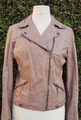 GIPSY Biker Style Lederjacke Beige Gr.XL = 38 Brustweite 48 cm