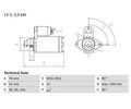 Starter BOSCH 0986022880 für BMW 5er 5er Touring 7er 3er X5