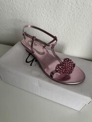 Unze London Damen Hübsche Sandalen Gr. 37 Neu und in Original Karton Rosa 