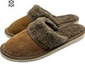 ✅ Damen Leder Winter warme Hausschuhe Hüttenschuhe Pantoffeln Schurwolle