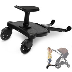 Buggy Board Für Kinderwagen Kiddy Trittbrett Mit Sitz Mitfahrbrett Rollbrett