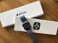 Apple Watch SE 2023 Sport Loop 40 mm Aluminium GPS Smartwatch silber/winterblau