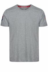 Herren Rundhals T-Shirt ALPHA INDUSTRIES Raum Shuttle T-Shirt Grau