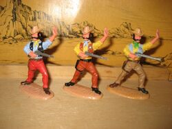 Timpo Toys Adventskalender Türchen Nr. 22: alle 3 Sheriff Farbvarianten der 4.G.