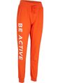 Jogginghose aus Baumwolle Loose Fit Gr. 36/38 Blutorange Weiß Sweat-Hose Neu