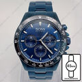 Hugo Boss 1513758 Analoge Herrenuhr mit Blauem Zifferblatt und Edelstahlarmband