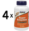 (360 g, 204,98 EUR/1Kg) 4 x (NOW Foods Super Enzymes - 90 tabs)