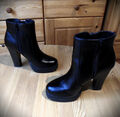 Catwalk Damen Stiefeletten Gr. 36 _ Ankle Boots Booties Stiefel schwarz #