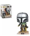 Funko Pop! Star Wars 402 Der Mandalorianer mit dem Kind brandneu in Verpackung Wackelkopf