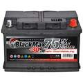 Autobatterie 12V 75Ah 680A/EN BlackMax Starterbatterie statt 70Ah 72Ah 74Ah 80Ah