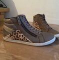 Gabor Damen Sneaker Leder Braun/Beige Gr. 44- UK 9,5