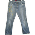 Damen Jeans HOSE Gr. 44 Baumwollmischung, dunkelblau.