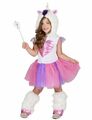 Süsse Einhorn Prinzessin Kinderkostüm für Mädchen weiss-pink-viole - Cod.308149