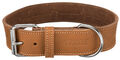 TRIXIE Rustic Fettleder Halsband Heartbeat 47-55 cm/40 mm braun genäht