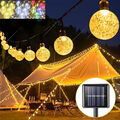 Solar Lichterkette Kugel Beleuchtung 30/50LED Garten Party Außen Weihnachts Deko