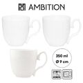 Kaffeebecher Kaffeetasse Porzellan Weiß 350 ml Schneeflocken Klassischer Henkel