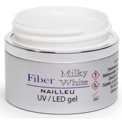 ✅LED UV 1-Phasen-Gel FIBER MilkyWhite WEIß MILCHIG Allroundgel Fiberglasgel 15ml