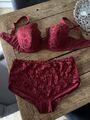 Lascana BH Set Lingerie Slip Top L XL 44 46 Rot 80 E Bügel