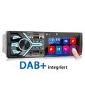 DAB+ Autoradio 4 Zoll/10cm Touchscreen Bildschirm Bluetooth 2xUSB SD MP3 1DIN