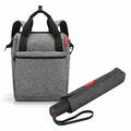 reisenthel Reisetasche allrounder R Set mit umbrella pocket duomatic TwistSilver