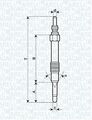 MAGNETI MARELLI 062900014304 Glow Plug for ALFA ROMEO,FIAT,LANCIA,OPEL,SAAB,VAUX