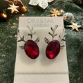 Rot Wild Weihnachten Ohrringe Festlich Modeschmuck Geschenkidee für Damen