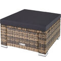 Rattan Sitzhocker Terrassenhocker Gartenhocker Rattanhocker natur B-Ware