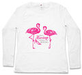 BE A FLAMINGO DAMEN LANGARM T-SHIRT Love Princess Flamingos Wildlife Pink Rosa