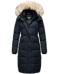 Marikoo warme Damen Winter Jacke Winterjacke Parka Mantel lang warm Kapuze B890