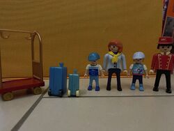 **Playmobil** Hotel Rezeption Kofferwagen Motel Urlaub Figuren