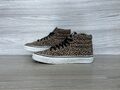 Vans High Top Leopard Print Sneaker Gr. Mid Fitnessschuhe braun schwarz weiß