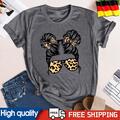 Leopard Glasses Bow Girl T-shirt Tee