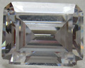 1 Cubic Zirkonia 8 x 6 mm, Octagon, weiss, Treppen-, synthetischer Edelstein