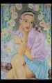 Erotik, grosses Aquarell 50x70 cm, gently erotic, "Dream Eyes", LOVELY LISA Art