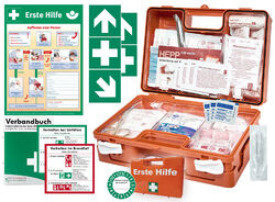 Verbandkasten (K) aktuelle DIN 13157 + PERF. Verbandbuch + AUFKLEBERN & AUSHANG