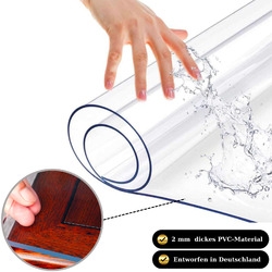 Tischfolie Transparent Tischfolie Tischdecke Transparent 2mm  Tisch Schutzfolie⭐Deutsche Qualität⭐ Gratis Versand ⭐Maß nach Wunsch