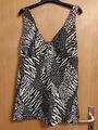 Harmony Damen Badeanzug Tankini Top Gr.50C schwarz/weiß neu ohne Etikett