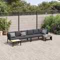  Gartenmöbel Sofa Gartenbank Garnitur Lounge Sitzgruppe 4-tlg. Aluminium vidaXL