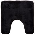 WC-Vorleger Badteppich Badvorleger WC-Matte mit Memory-Foam, 48 x 48 cm Schwarz