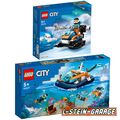 LEGO® City 60377 & 60376 Arktis-Schneemobil & Meeresforscher-Boot Neu & OVP