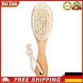 Natural Soft Wooden Bristle Brush Easy Hang Comb Hair Care Promote Blood Flow