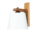 Wandleuchte Wandlampe Holz Stoff Skandinavisch Wohnzimmer Schlafzimmer B-Ware