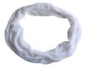 Schal Damen Halstuch Loopschal weiß gepunktet 170 cm x 50 cm Polyester wie neu