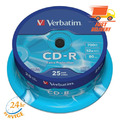 25 Verbatim CD-R Extra Protection 700Mb Datenspeicher 80Min 52x