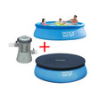 Schwimmbecken 305 Ø x 76cm mit Pumpe und Abdeckplane INTEX Easy Set Swimmingpool