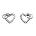 HOT DIAMONDS Schmuck Damen-Ohrringe Herz Silber mit Diamanten Togetherness DE605