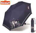 Scout Girls Kinder Regenschirm Taschenschirm Reflektionsstreifen Flower Horses